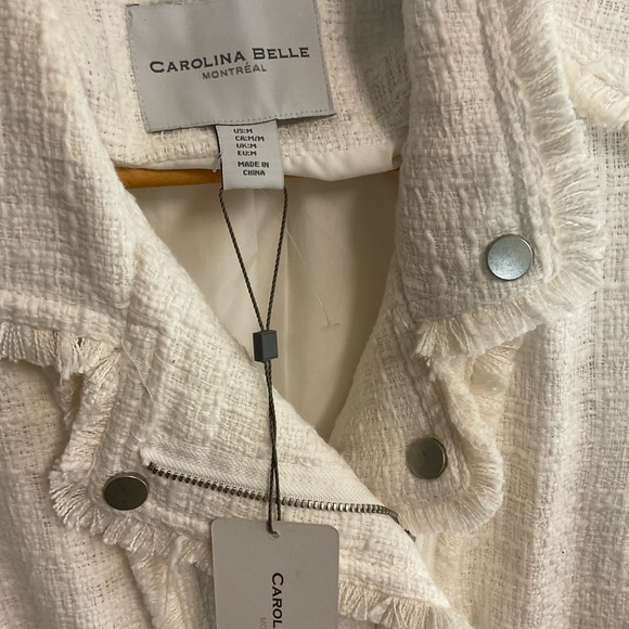 Carilina Belle women’s cream textured jacket size M NWT - Picture 4 of 11